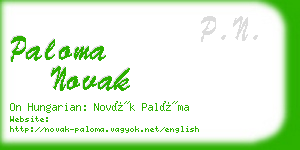 paloma novak business card